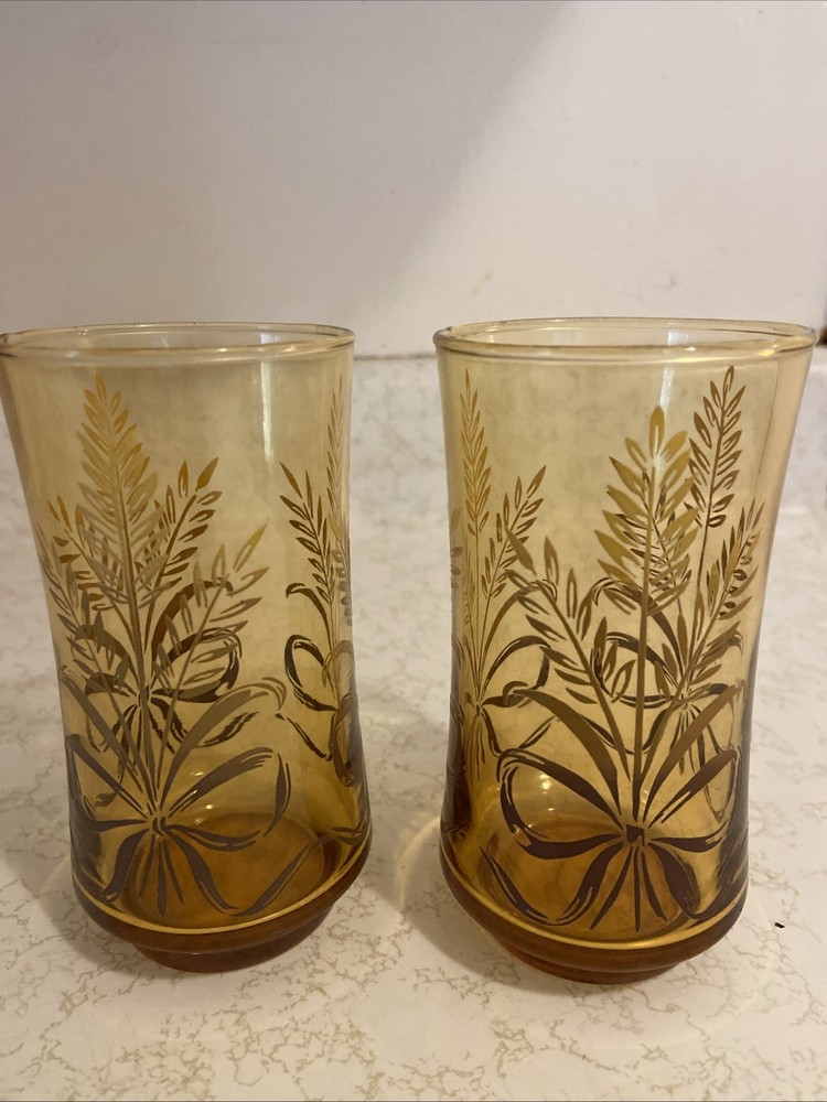 Libbey Glass Tumbler Set Of Two Vintage