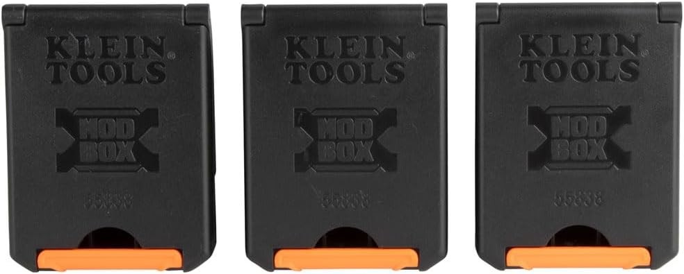 Klein Tools MODbox Electrician Tool Pouch - Quick-Attach Black Utility Bag