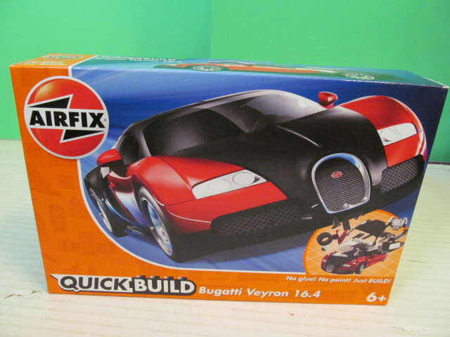Airfix Quickbuild Bugatti Veyron Black & Red Model Kit J6020