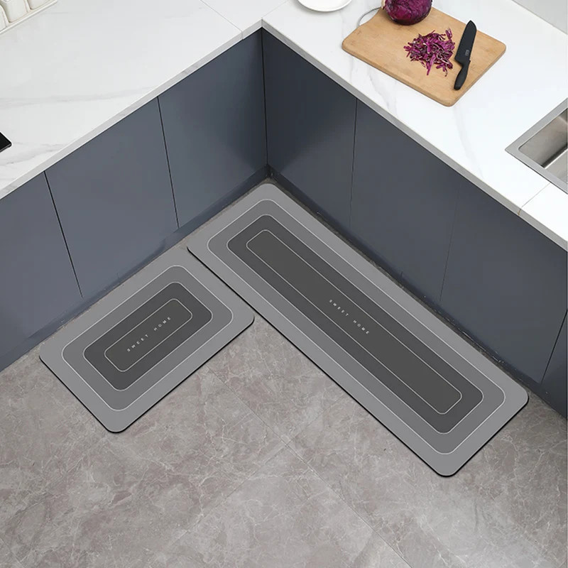 Non-Slip Waterproof Diatomite Kitchen Floor Mat for Home
