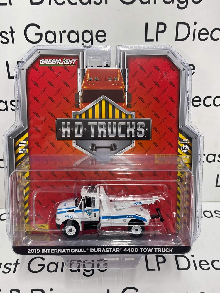 GREENLIGHT 2019 International Durastar 4400 Tow Truck NJ NY Police 1:64 Diecast