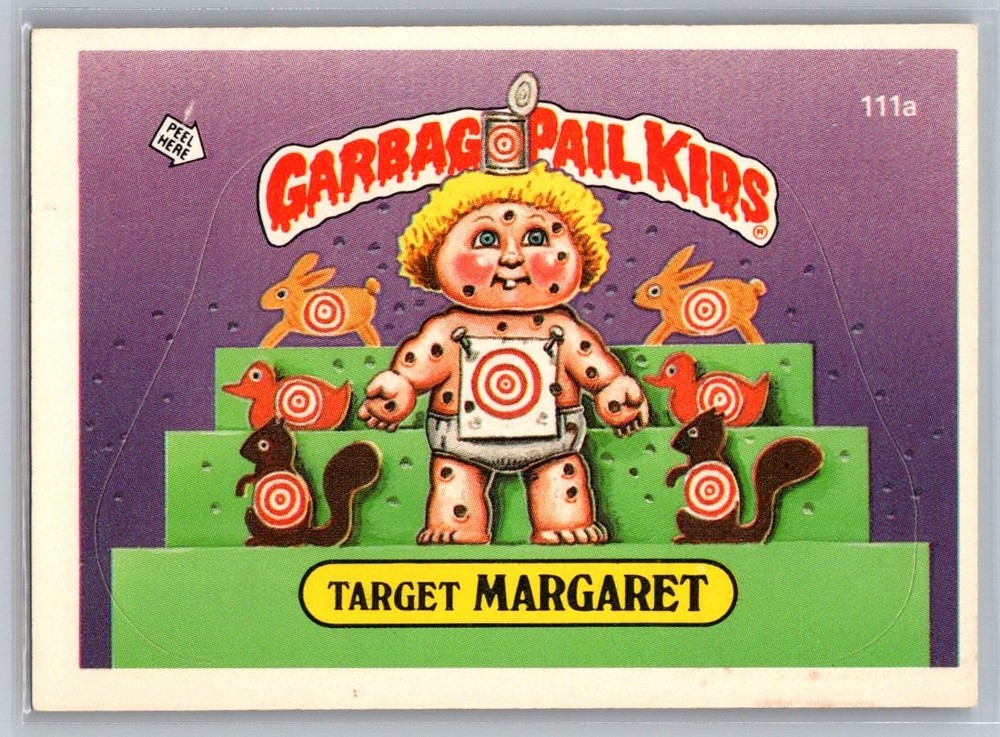 1986 Topps Garbage Pail Kids Series 3 #111a Target Margaret Trading Card