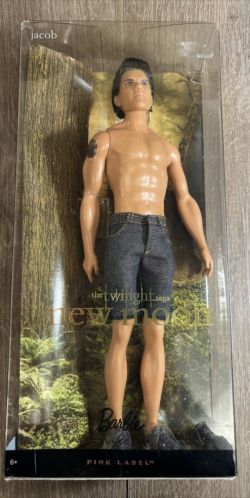 Jacob the Twilight saga New Moon Barbie Collector Doll Pink Label Mattel 2009.