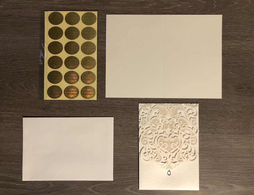 DIY Wedding Invitation Bundle 100 Pieces