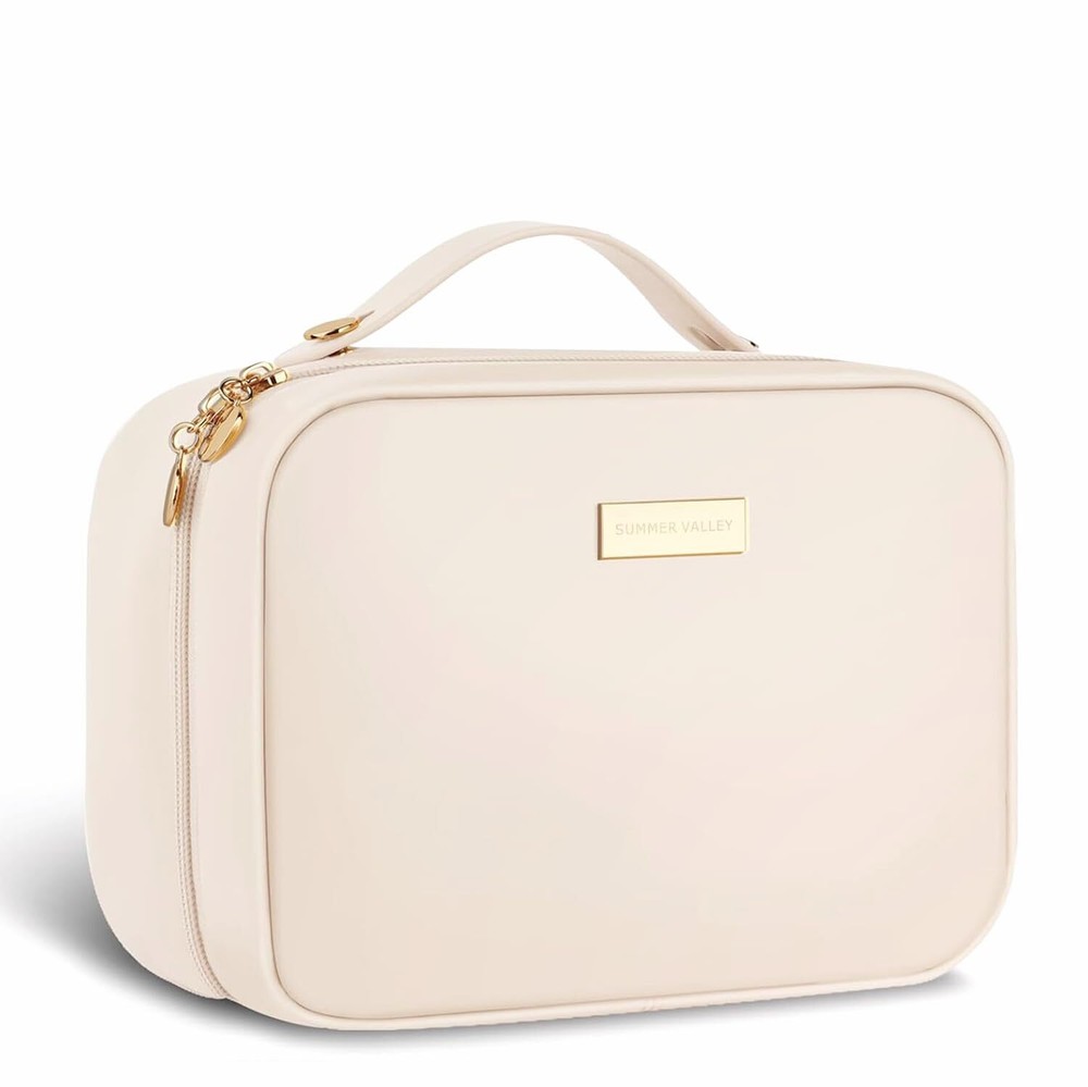 Waterproof Large Capacity Travel Makeup Bag with Wide Carry Handle