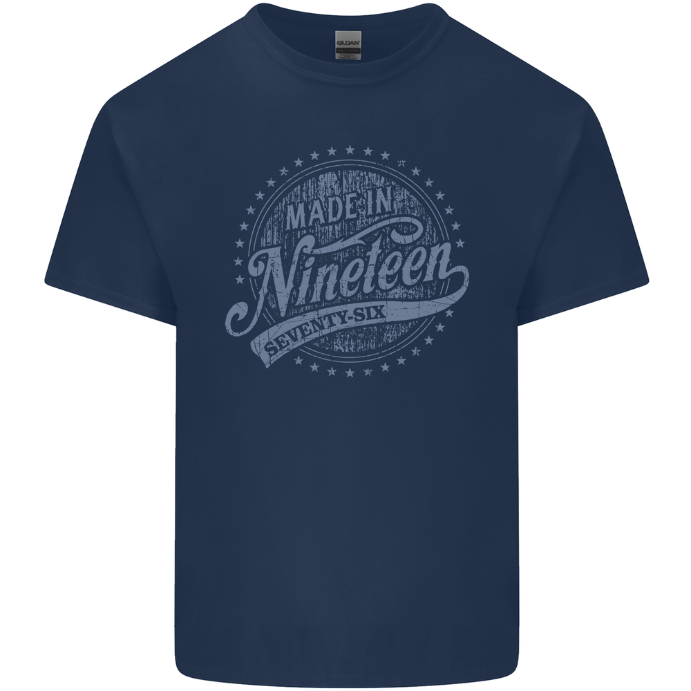 Distressed 47th Birthday Made In 1976 Mens Cotton T-Shirt Tee Top