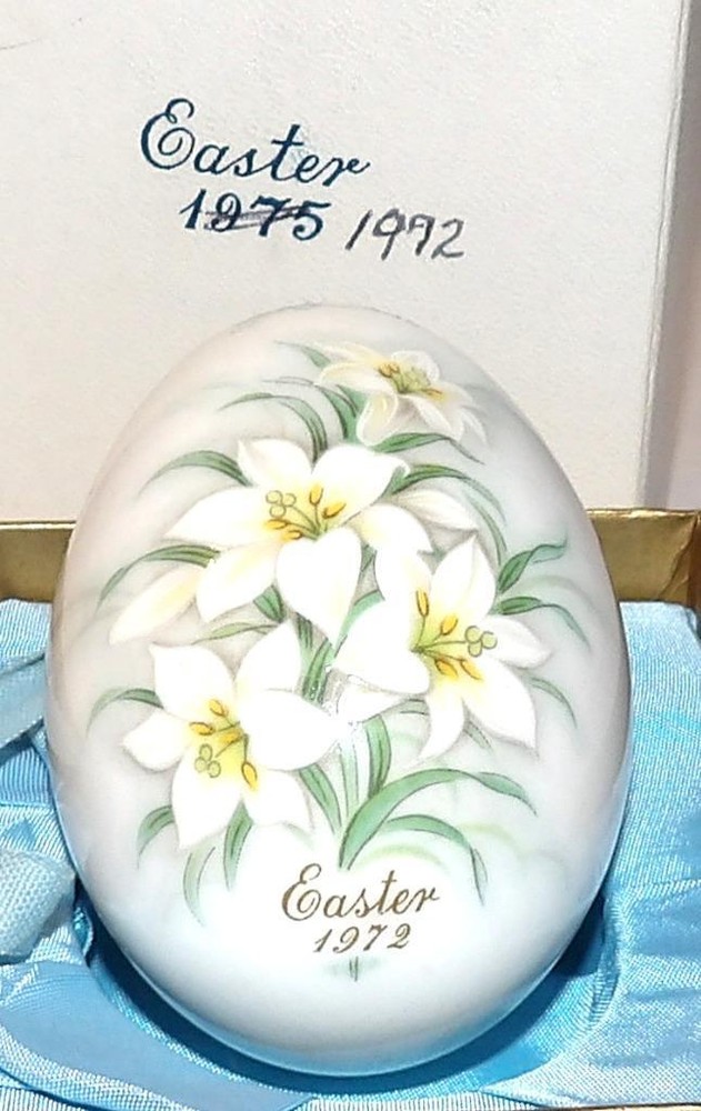 Noritake Bone China EASTER EGG Lillies 1972 Edition Limited