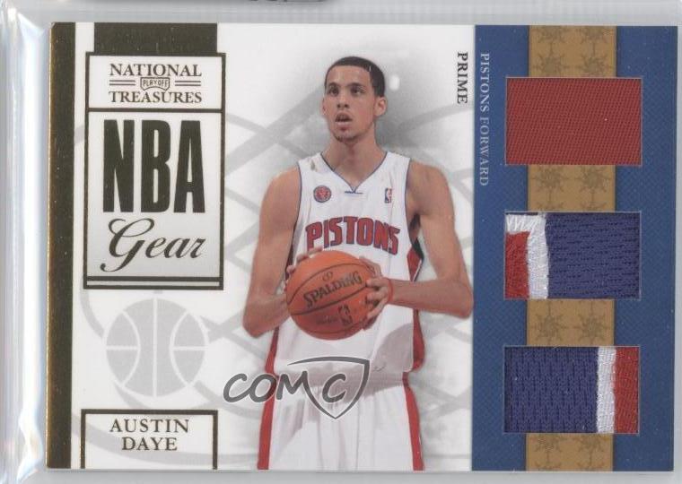 2009 Playoff National Treasures NBA Gear Trios Prime /49 Austin Daye Rookie RC-image