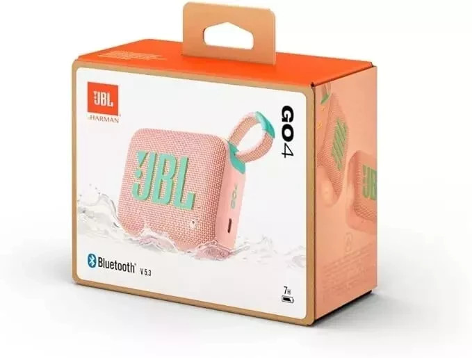 JBL GO4 Portable Waterproof Bluetooth Speaker in Pink