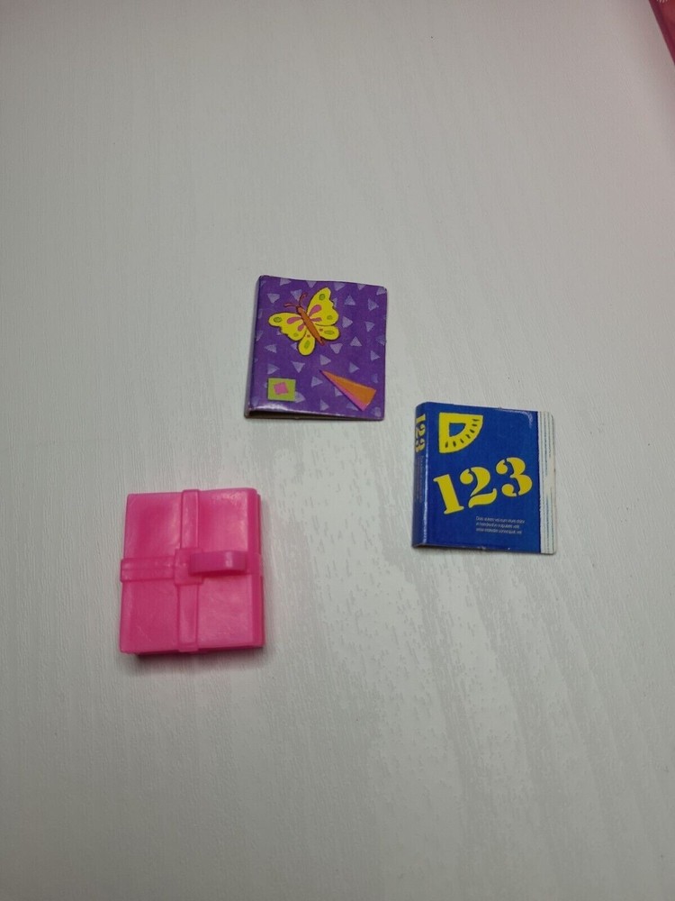 Barbie Back To School Accessories Set + 3 Multi-Color Notebooks + Vintage-image