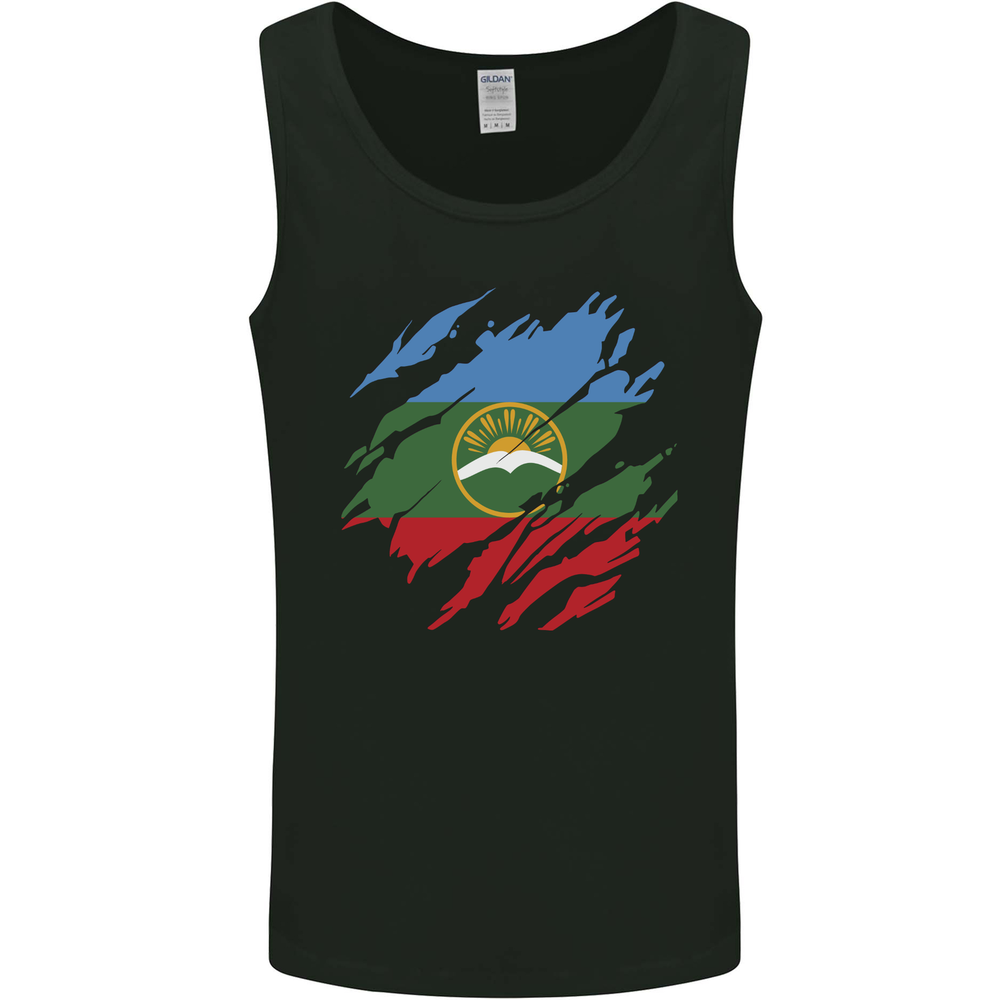 Torn Flag Karachay Cherkessia Mens Vest Tank Top