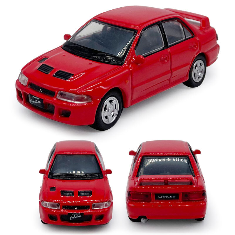 1/64 Scale 1992 Mitsubishi Lancer Evolution Diecast Toy Car in Red