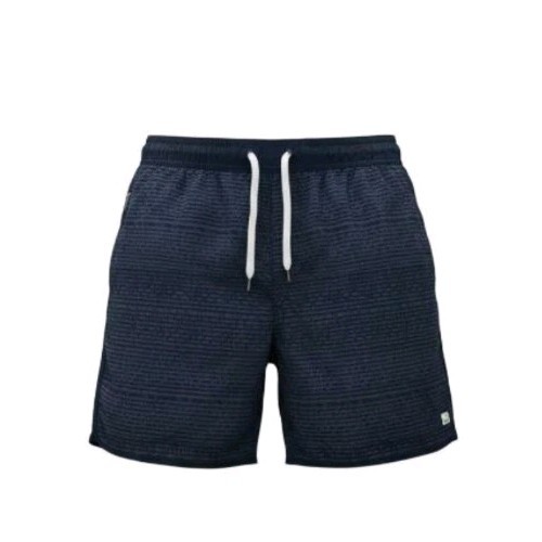 Vuori Banks Shorts Men's Blue Striped Athletic Board Swimming Hybrid Gym Run! M