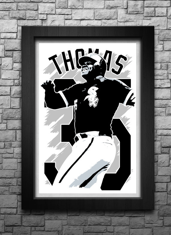 FRANK THOMAS art print/poster CHICAGO WHITE SOX FREE S&H! JERSEY Q9
