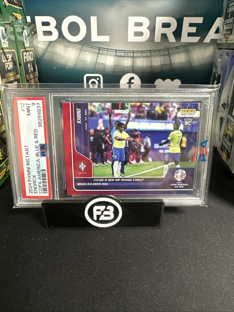 2024 PANINI INSTANT CONMEBOL COPA AMERICA 2024 BLUE & RED #36 ENDRICK 3/5 PSA 9