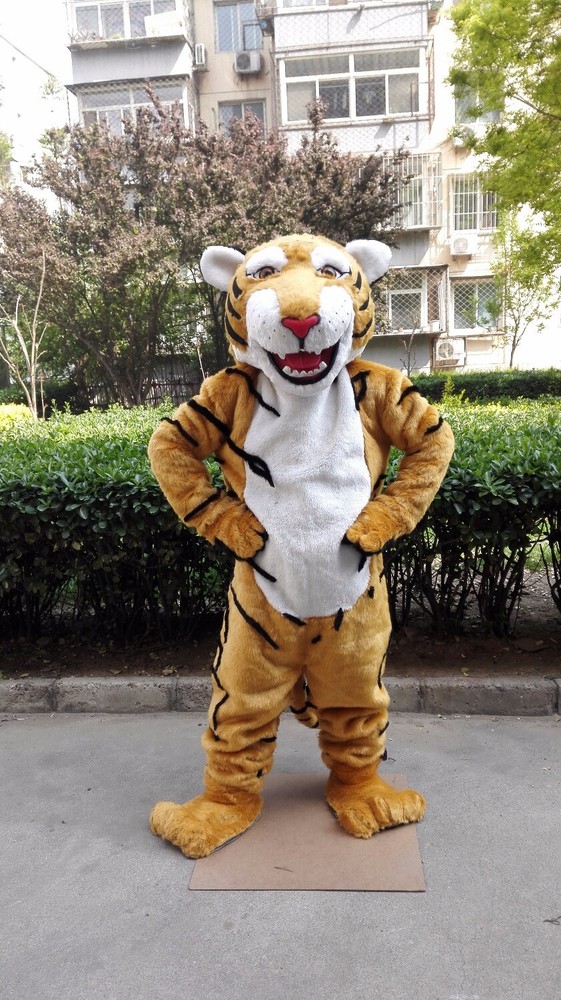 Plush Tiger Mascot Costume Suit Cosplay Party Game Dress Outfit Halloween Adult