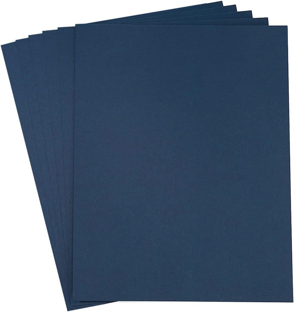 50 Sheets 8 1/2 x 11 Thick Paper Cardstock Blank 8 x 11 S, Navy Blue