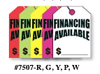 JUMBO CAR DEALER REAR VIEW MIRROR HANG TAGS FINANCING SALE PRICING SIGN