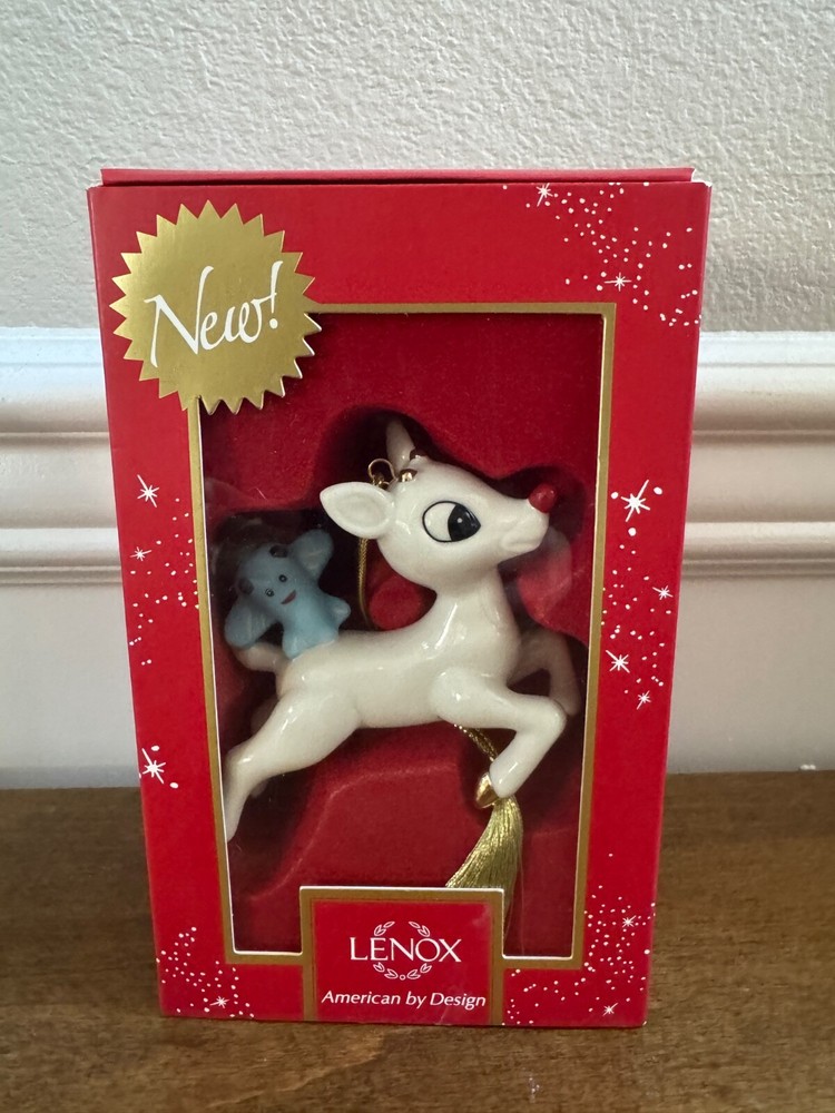 LENOX 2017 RUDOLPH REINDEER W/ MISFIT TOY PLANE LIFT OFF FIGURINE ORNAMENT