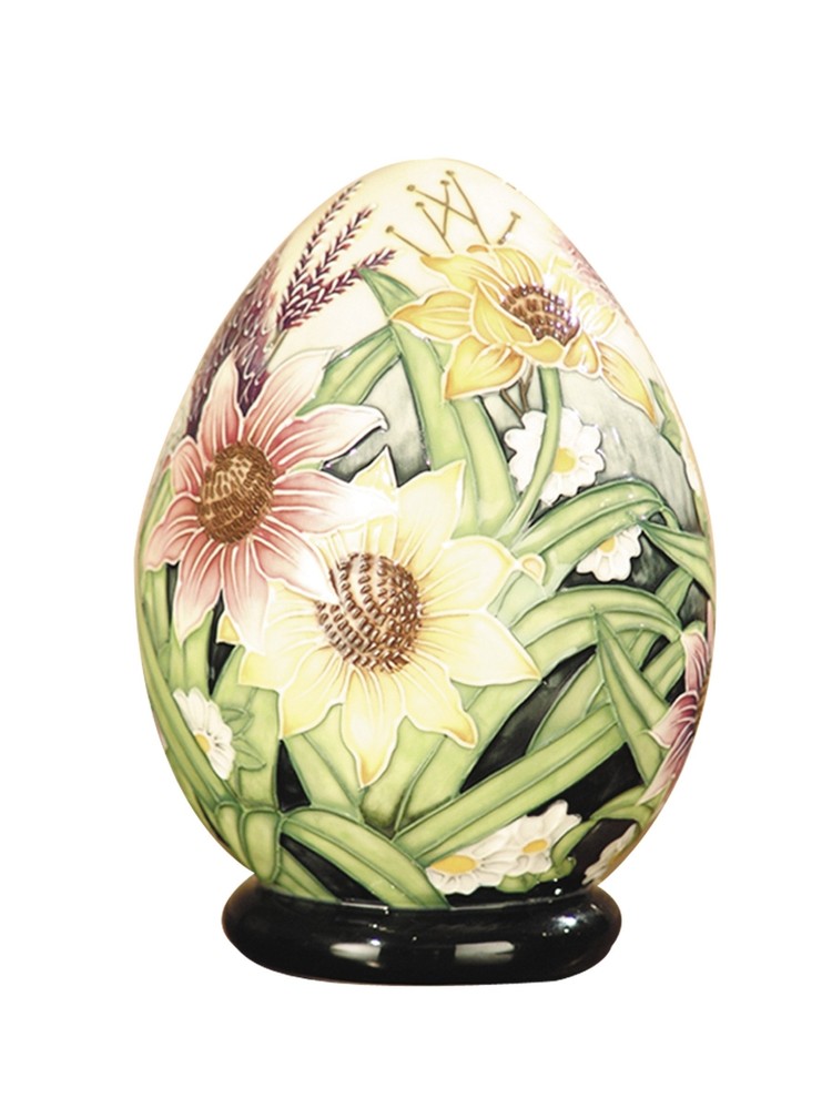 Hand-Painted English Garden Porcelain Decorative Egg
