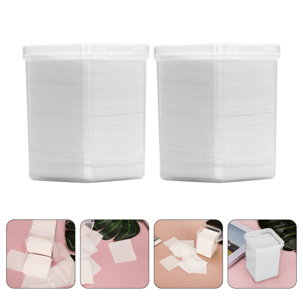 2 Boxes Remover for Nails Art Tools Cleaning Pads Cotton Binders