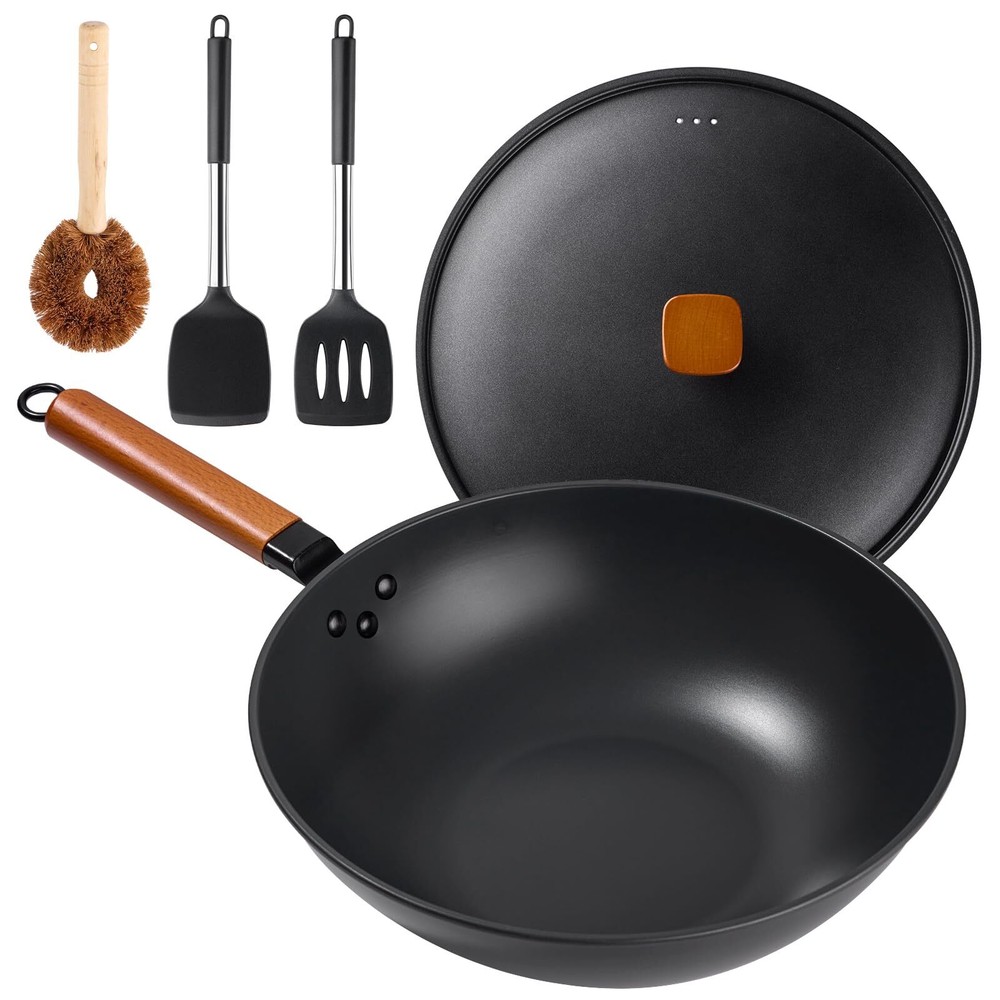 Wok Pan with Lid - 13