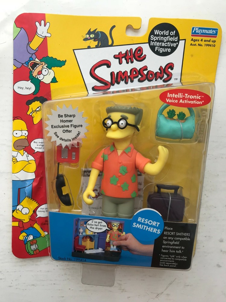 Boxed Playmate Interactive Simpsons Series 10 Resort Smithers Action Figure
