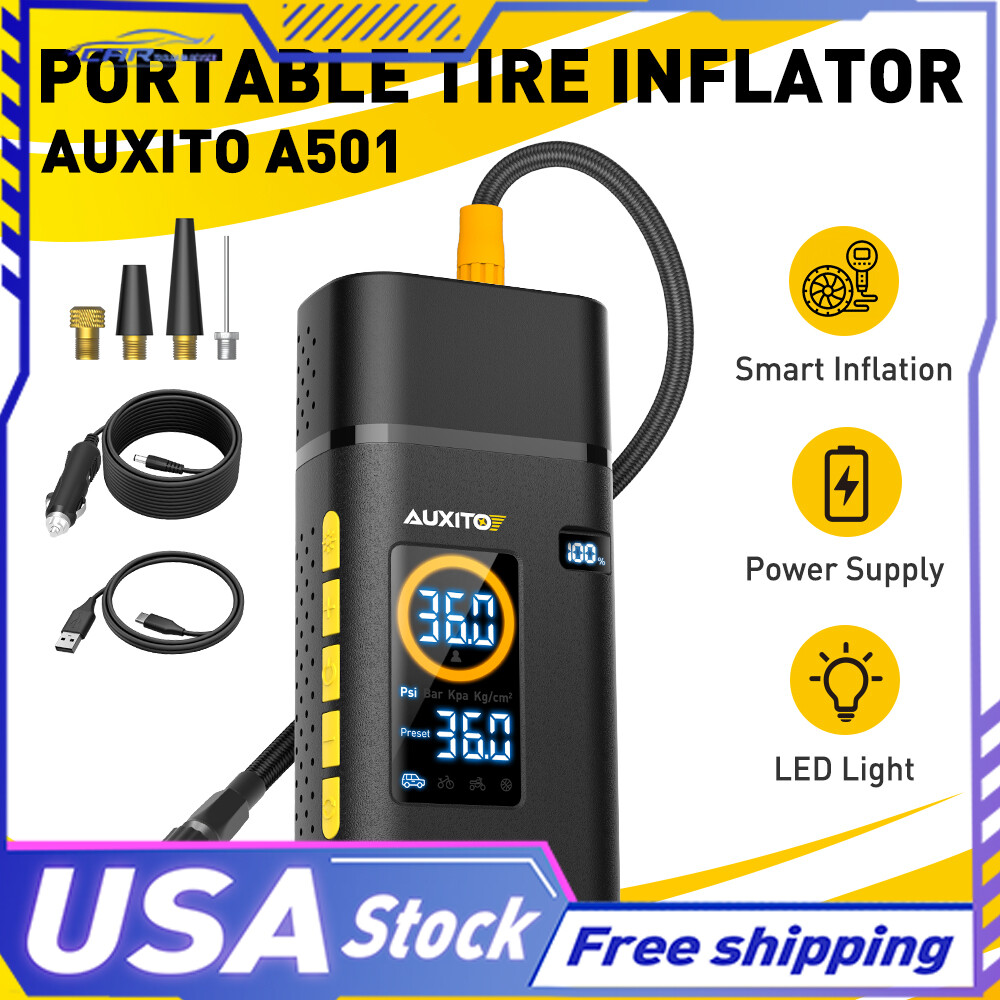 Portable Electric Air Pump for Bike Motorcycle Car Tires Auto Inflator Compressor