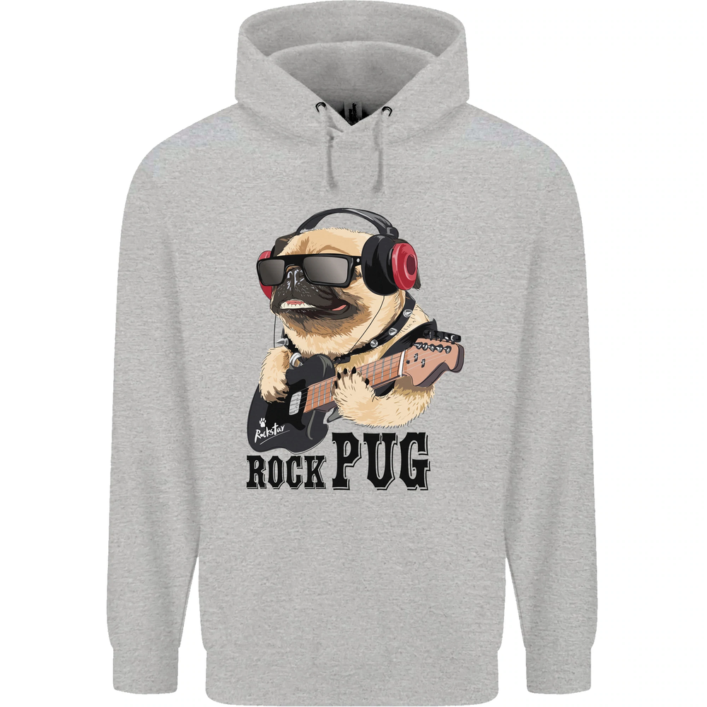 Pug Rock Band Graphic Heavy Metal Hoodie for Men - 80% Cotton