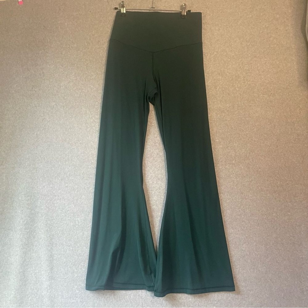 Aerie Offline High-Waisted Flare Leggings Dark Green Size XL AC
