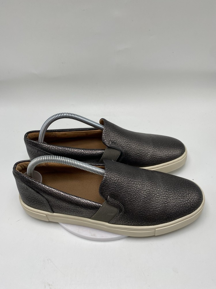 FRYE Shoes Women Size 9 Medium Ivy Slip-On Black Leather Sneaker 4007