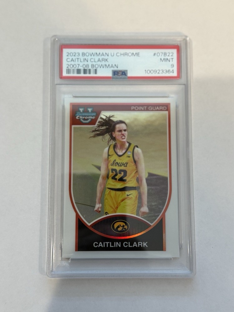 2023 Bowman U Chrome Caitlin Clark, #07B22 Mint￼ 2007–2008 Bowman  PSA 9 💎