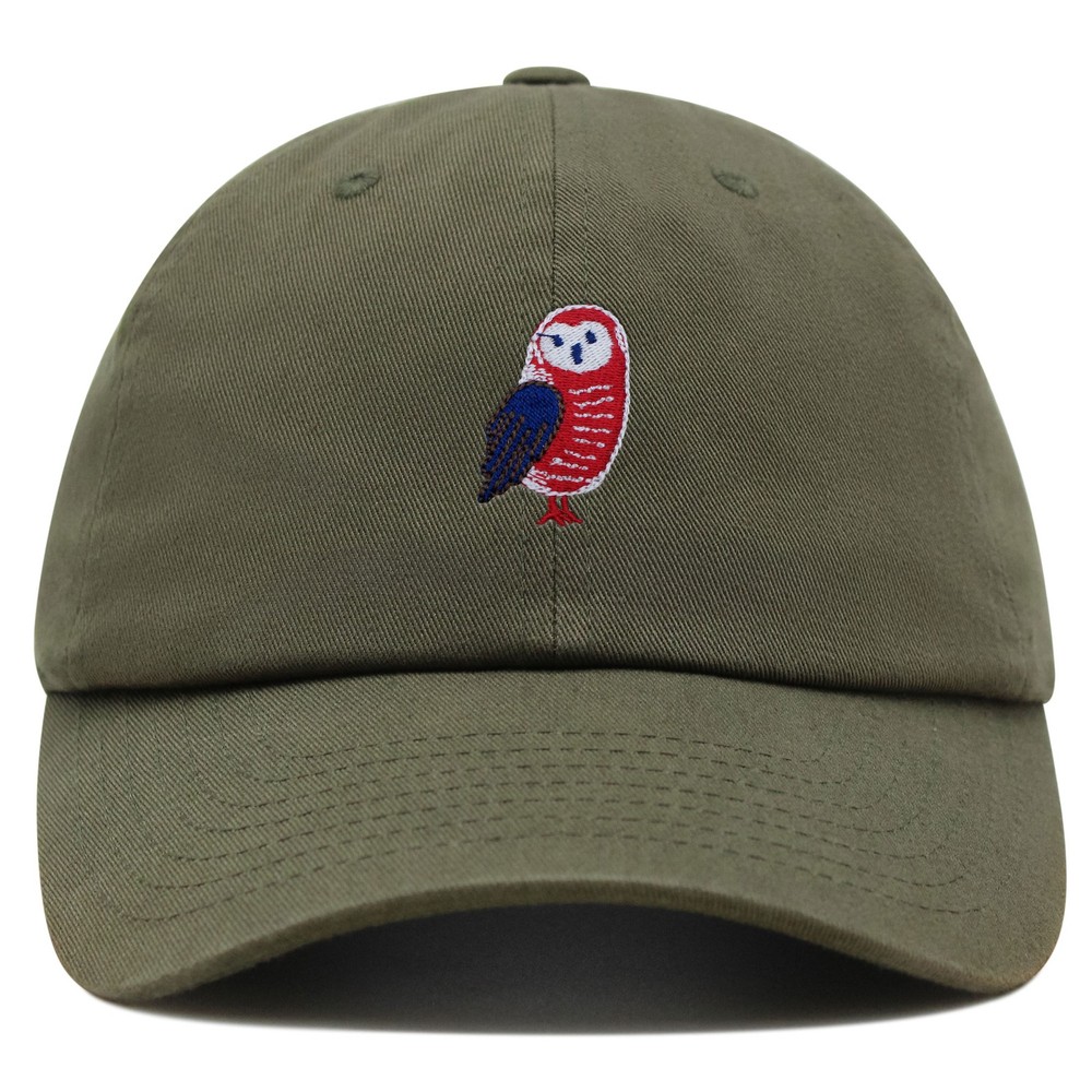 American Owl Premium Dad Hat Embroidered Cotton Baseball Cap Cute Bird