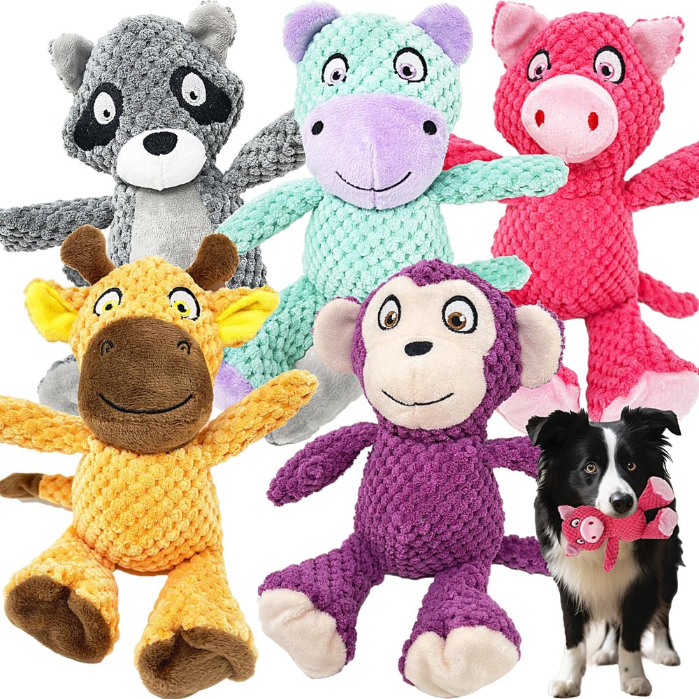 Multipack Dog Squeaky Toys Strong Almost Indestructible, with Added Liner for