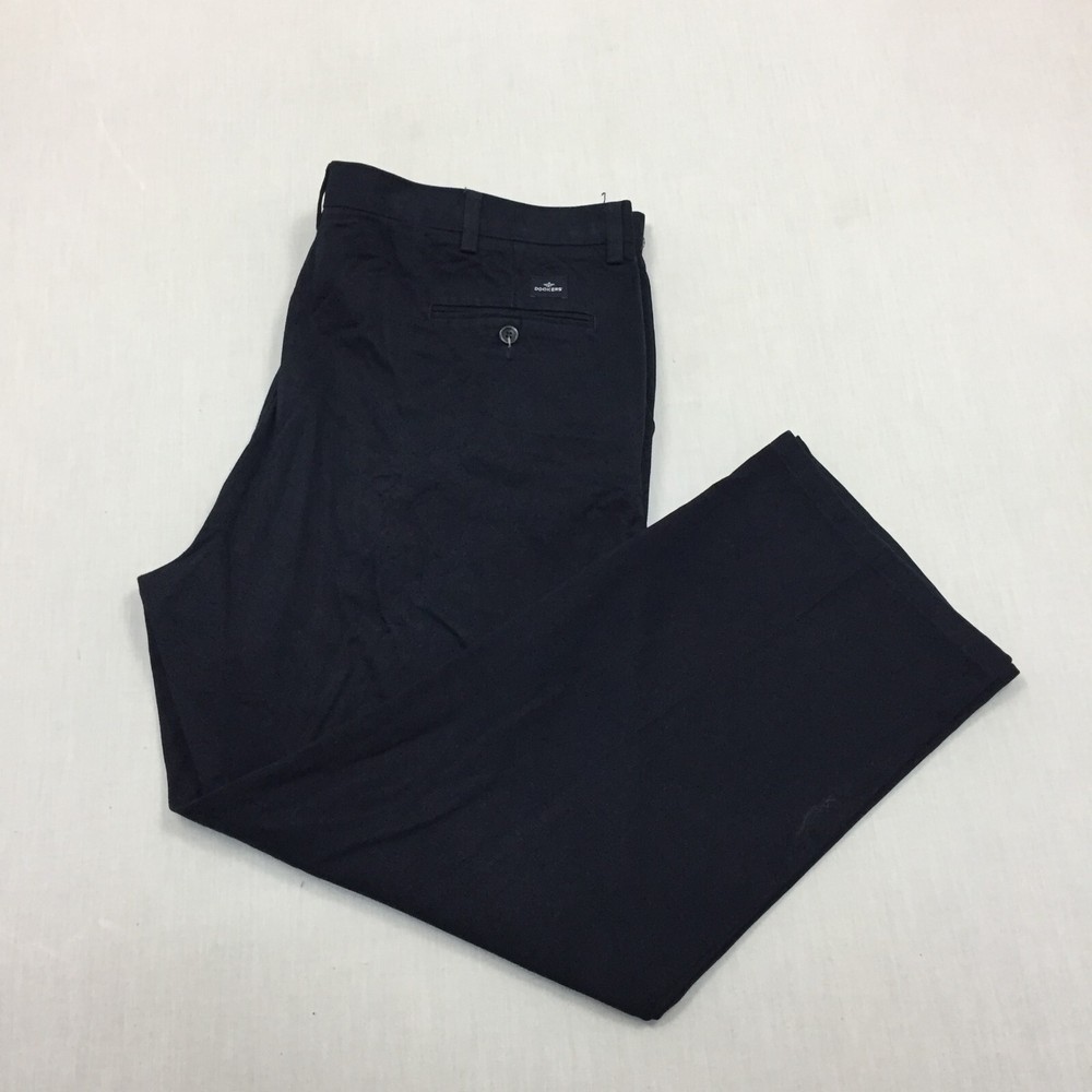 Dockers Chino Trousers Cotton Pants Straight Fit Mens Size 42W 30L Blue