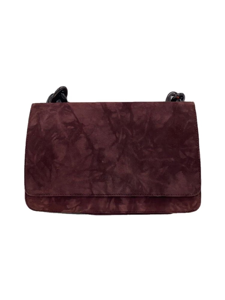 RARE PRADA Velour Chain Shoulder Bag in BRD Color