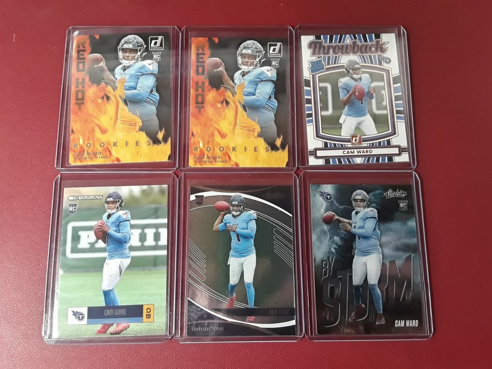 2025 Cam Ward 6 Card Rookie Lot! Donruss! Absolute! Tennessee Titans