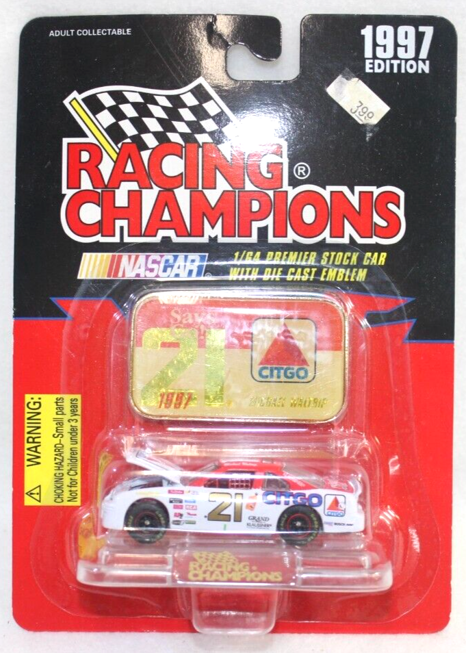 Michael Waltrip 21 Citgo NASCAR Racing Champions 1997 1:64 Diecast with Emblem