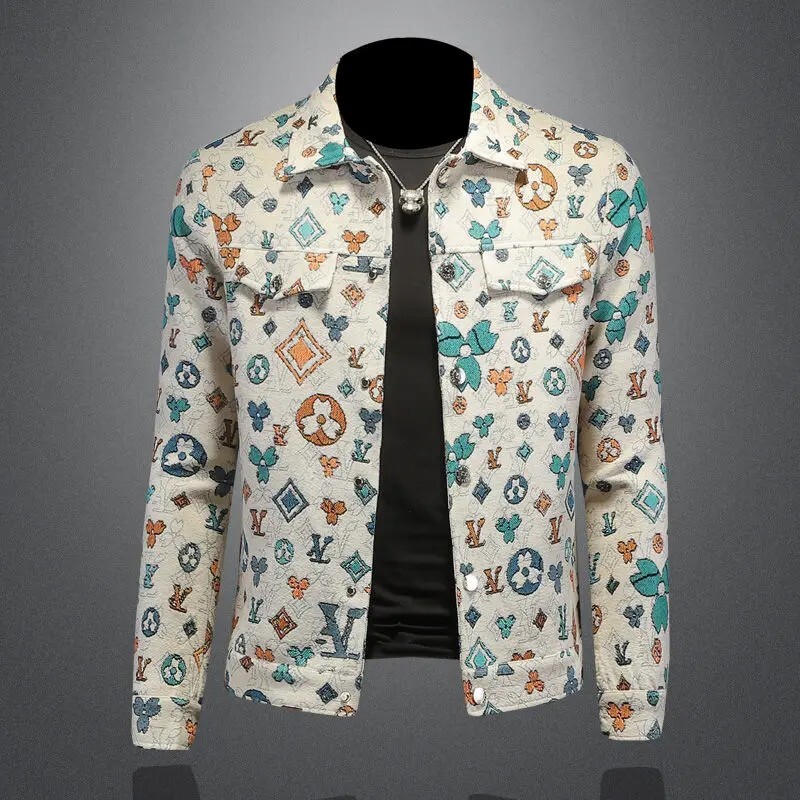 Men Luxury Fashion Trendy Bomber Streetwear Long Sleeve Slim Casual Jacket Coat