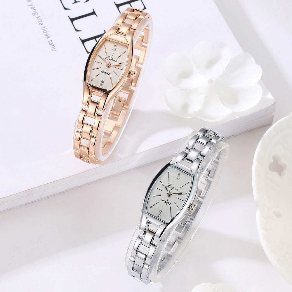 Elegant Women's Quartz Watch with Diamond Accents in Multiple Colors