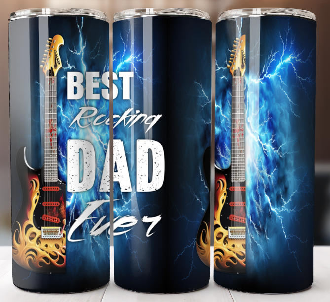 Fathers Day  Tumbler 20oz Mug Cup w/ Lid Straw Stainless