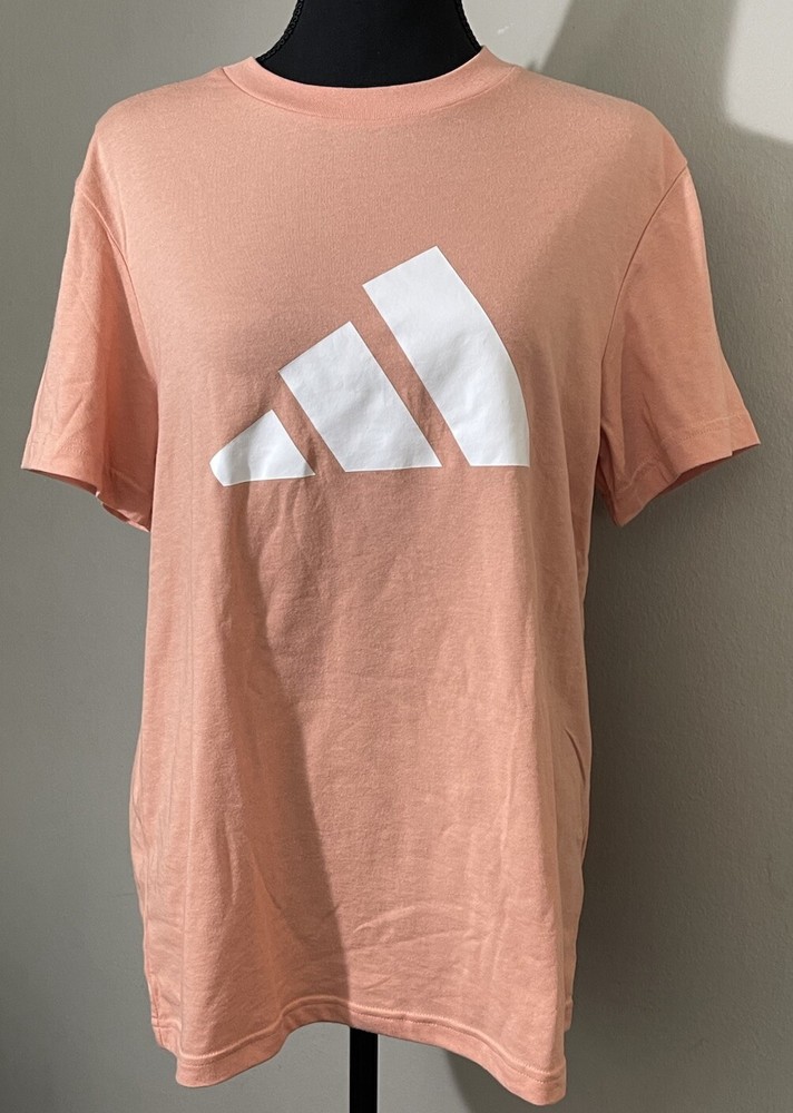 Adidas Future Icons Logo Graphic Pink Tee Small Size