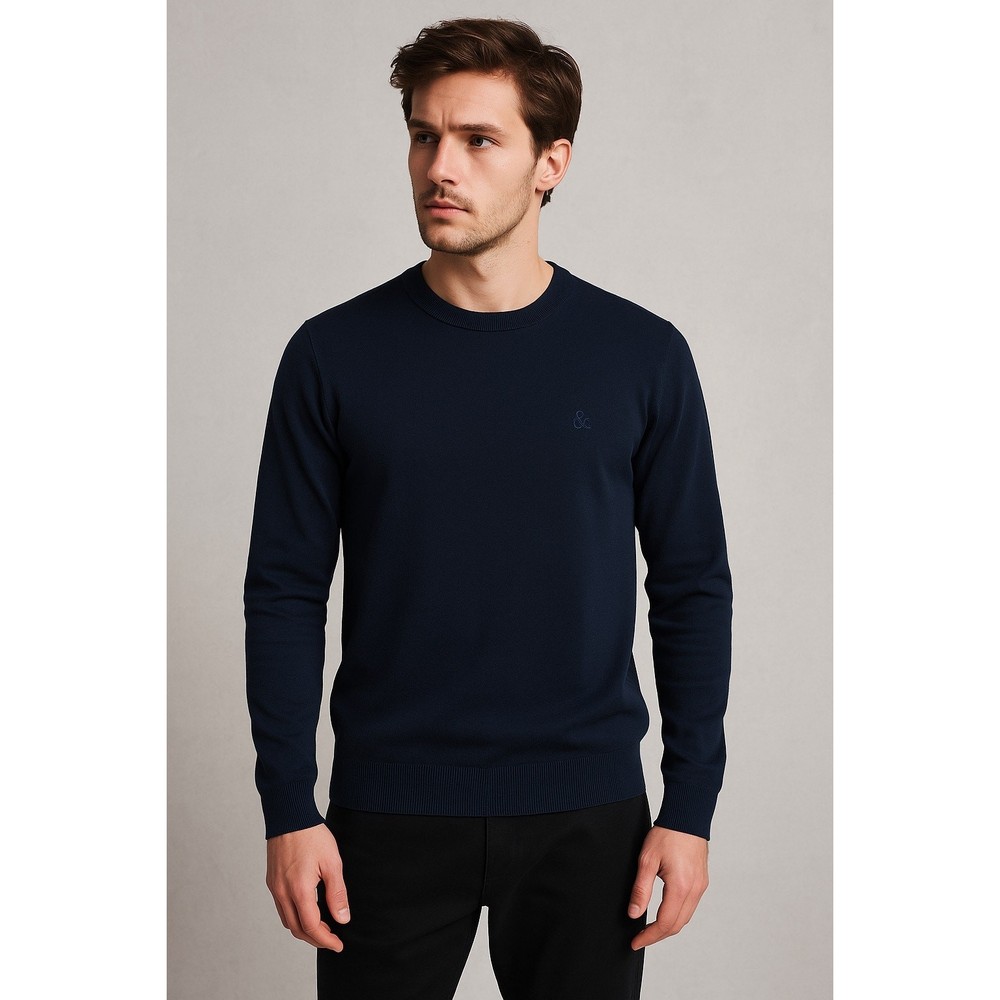 Scotch & Soda Amsterdam Men’s Navy Blue Crewneck Sweater Size M