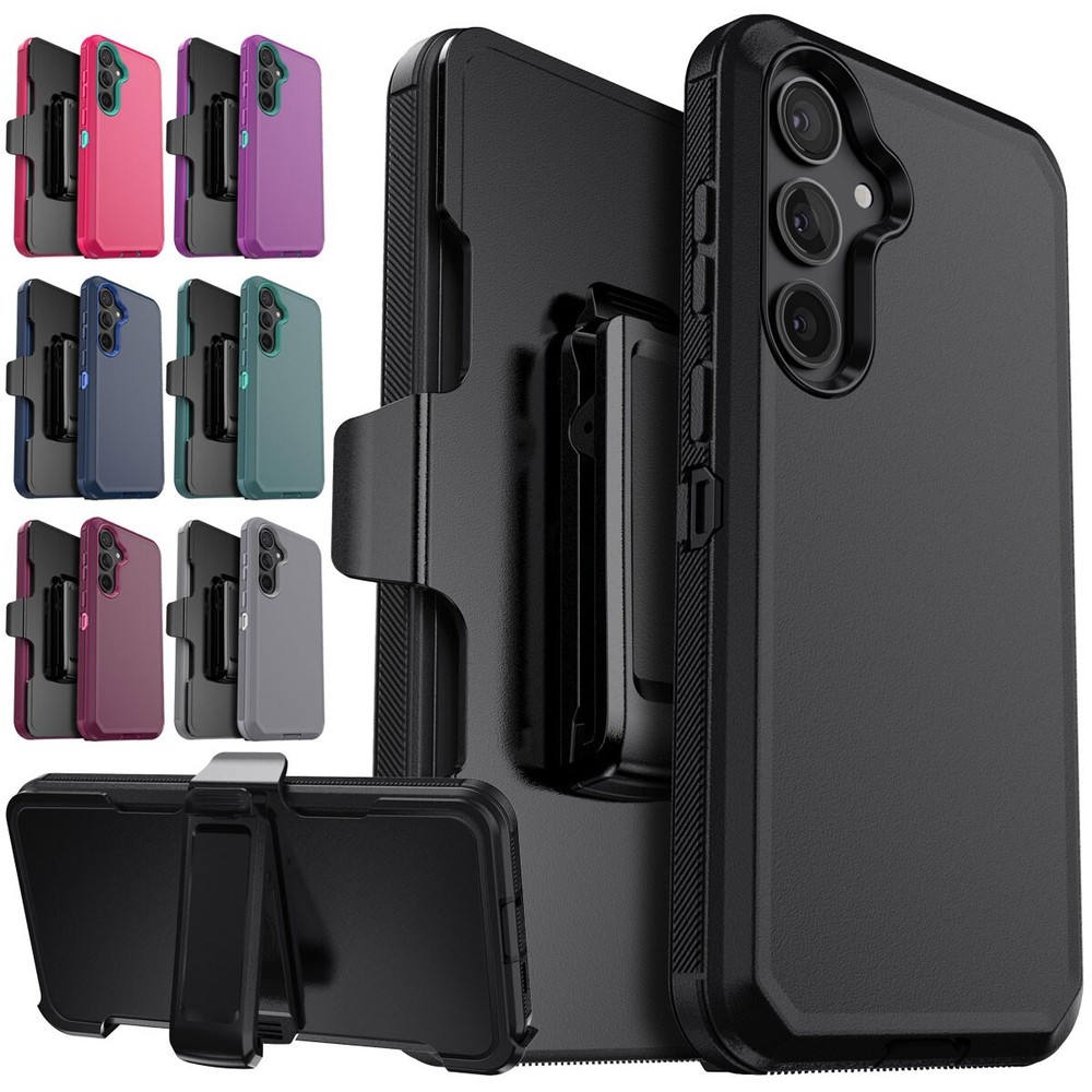 For Samsung Galaxy S24 FE 5G Shockproof Hard Phone Case Cover Belt Clip Holder