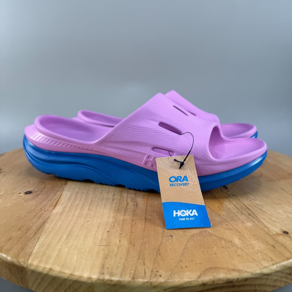 Hoka Ora Recovery Slide 3 Mens Size 12 Cyclamen Coastal Sky