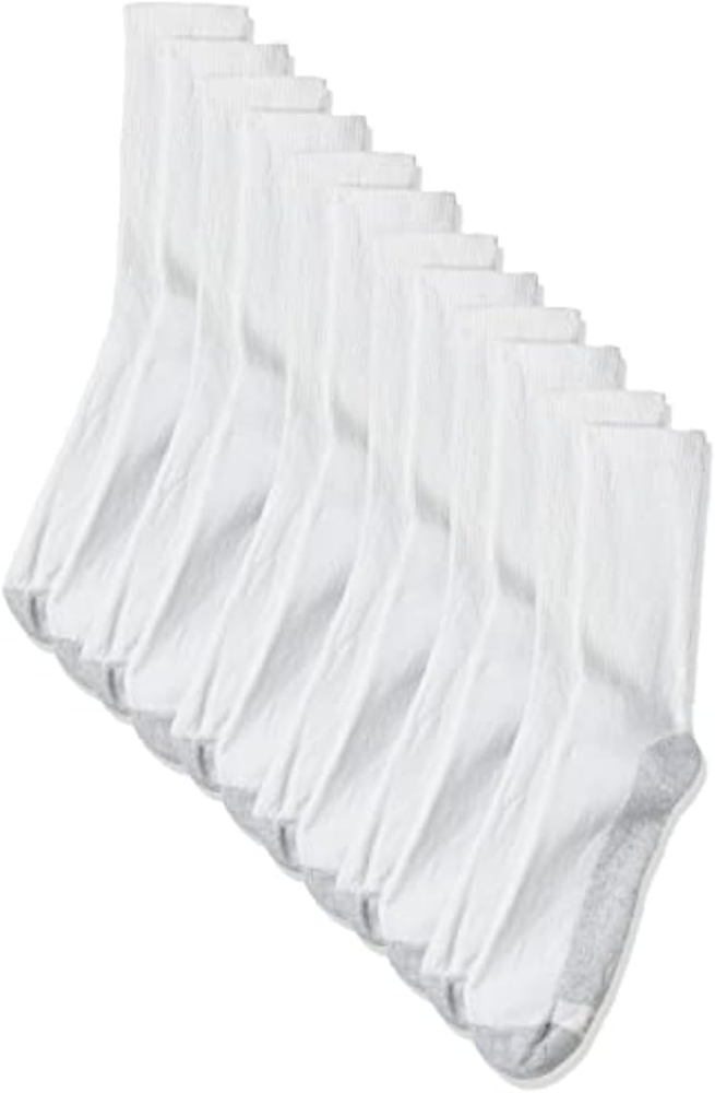 Men's 6-12 Size 6-Pack Soft Cushion Crew Socks