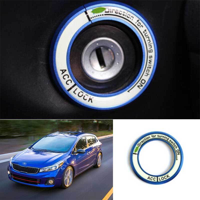 Blue Alloy Start Button Ignition Switch Cover Ring New For Kia Forte K3 14-2018