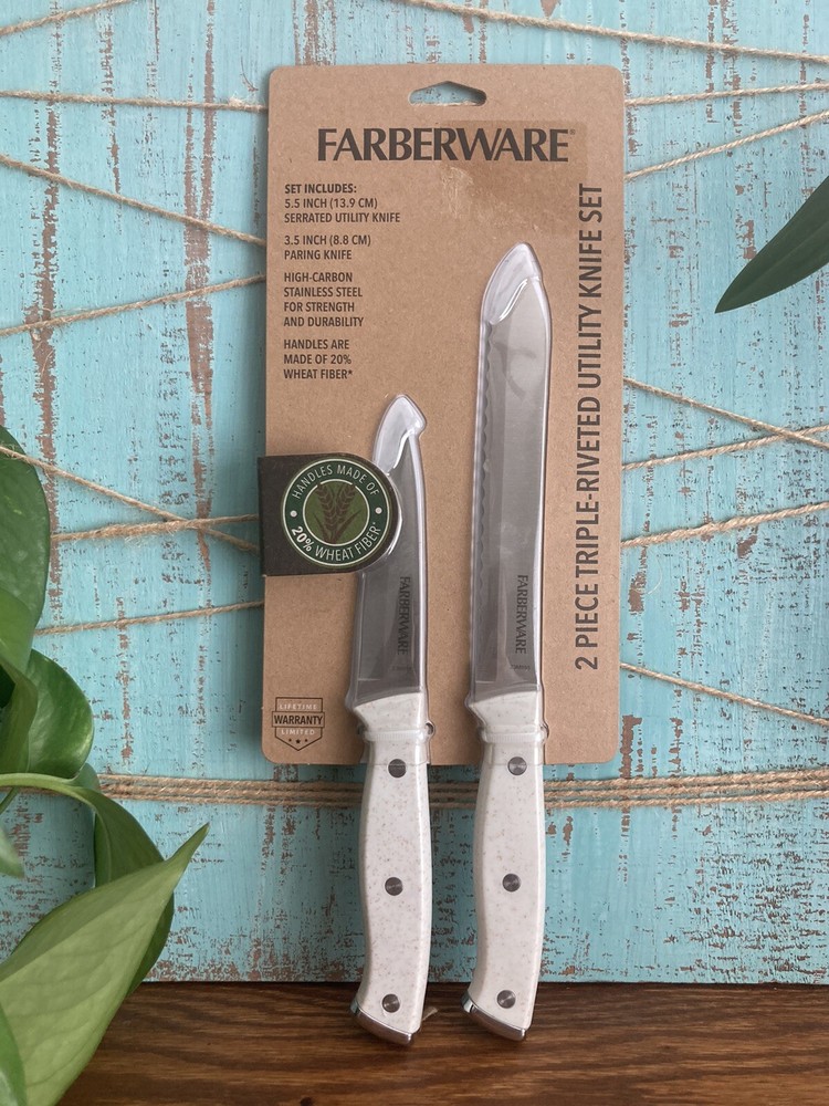 Farberware 2-Piece Triple-Riveted Heavy-Duty Utility Knife Set