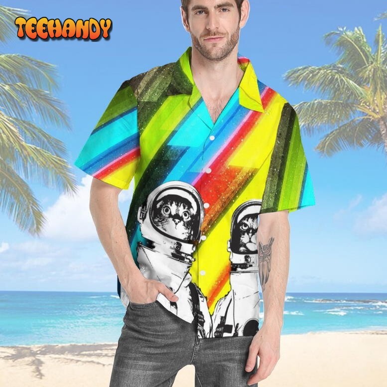 TWO SPACECATS CUSTOM HAWAII 3D SHIRT