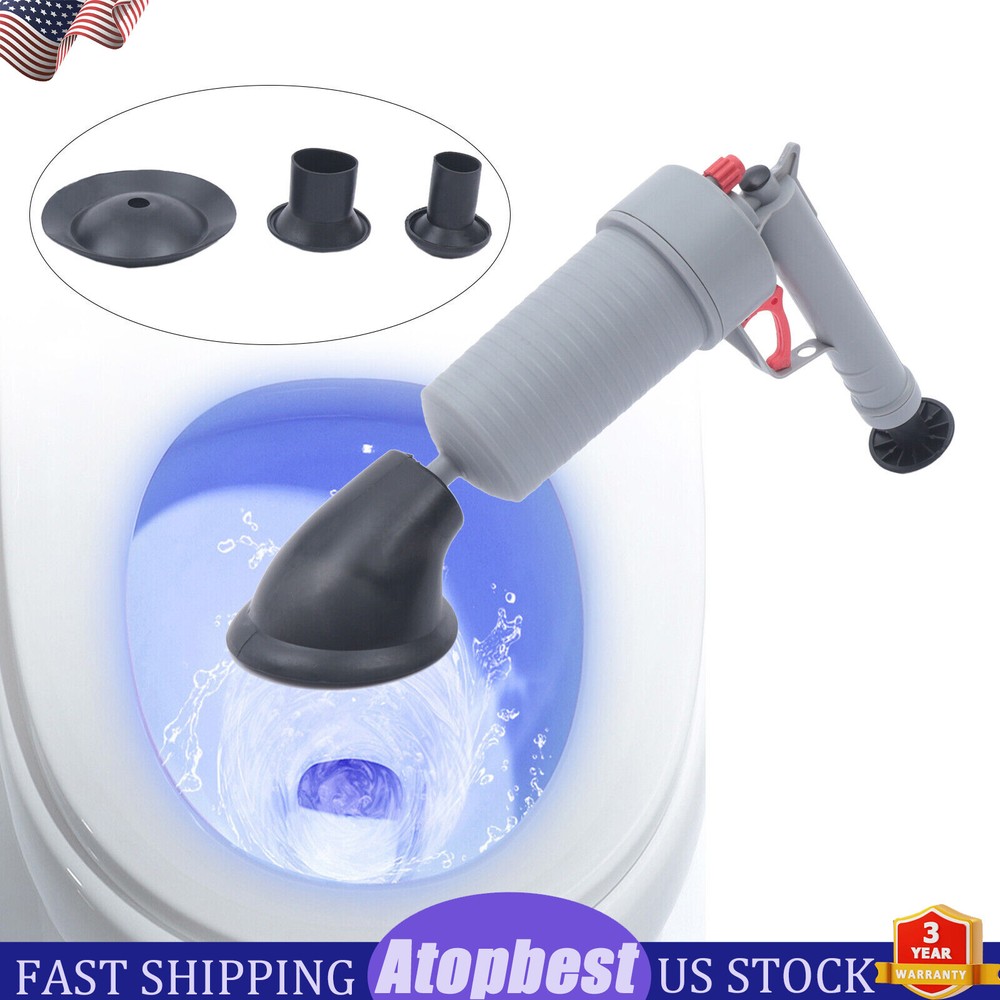 Air Drain Blaster Gun Pump High Pressure Plunger Toilet Sink Pipe Clog Remover